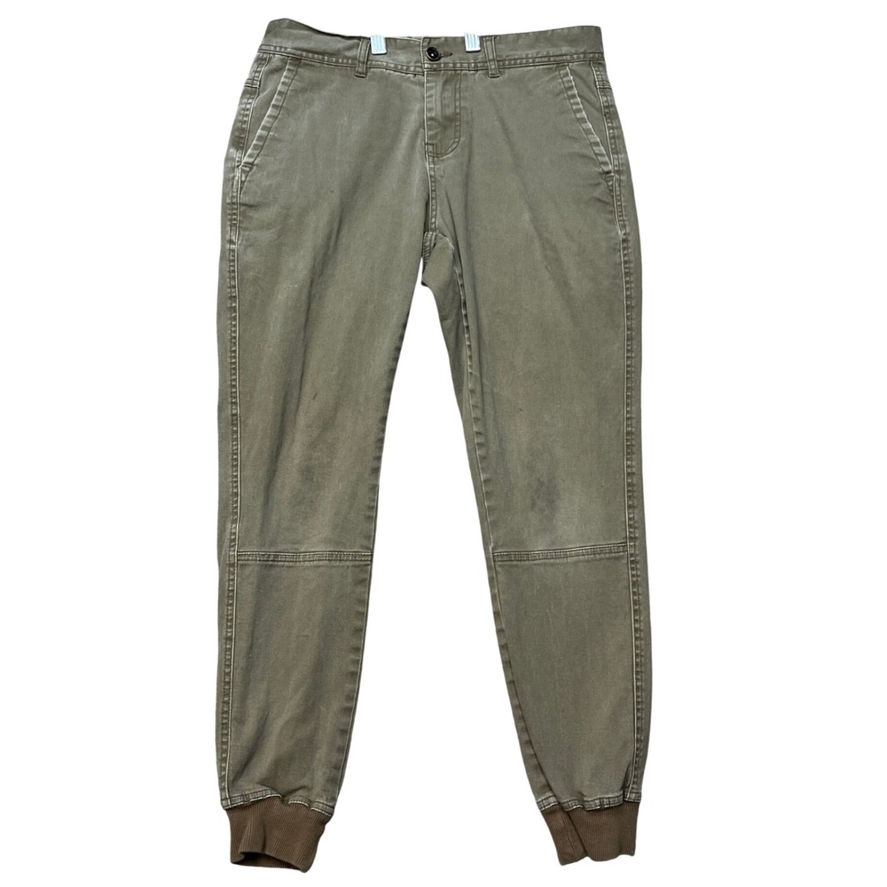 Empyre Jogger Pants Men 30x26 Olive Green Reinforced Knee Ribbed Cuff Streetwear